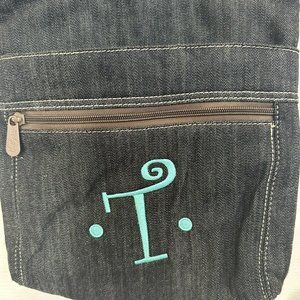 Thirtyone Denim Crossbody Purse 'T' Monogram